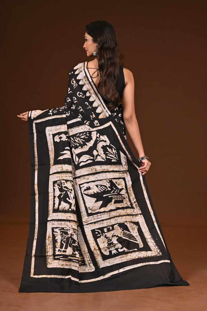 PURE COTTON HAND MALMAL SAREE