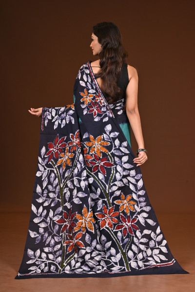 PURE COTTON HAND MALMAL SAREE