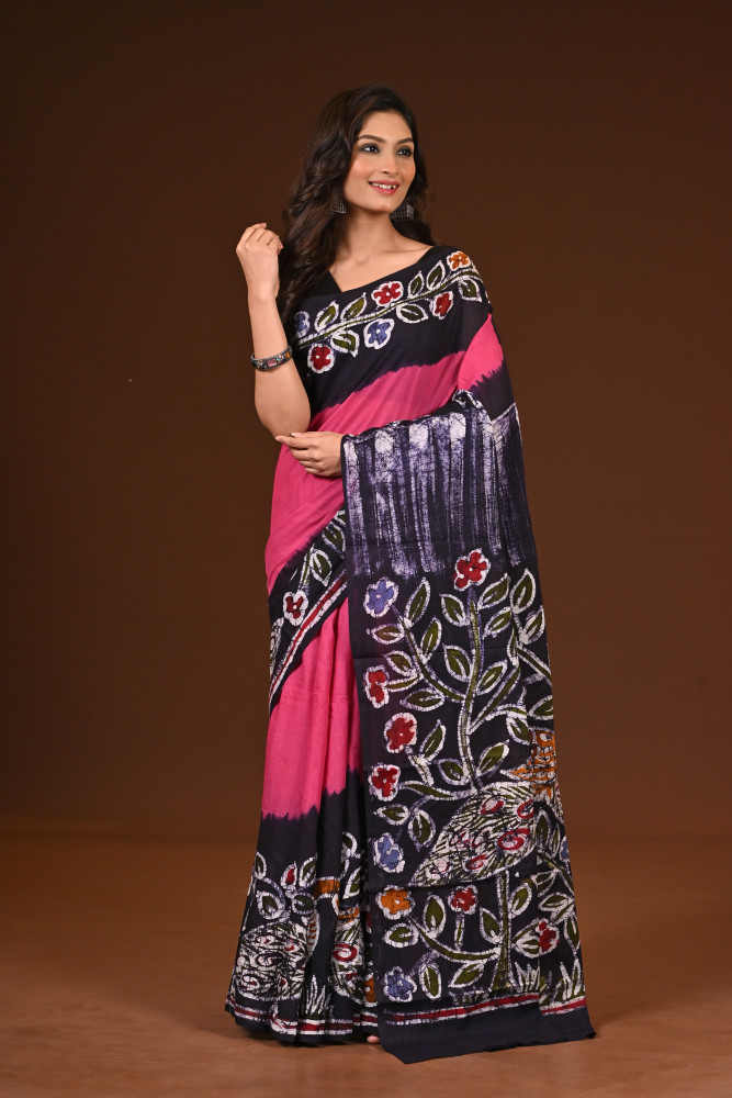 PURE COTTON HAND MALMAL SAREE