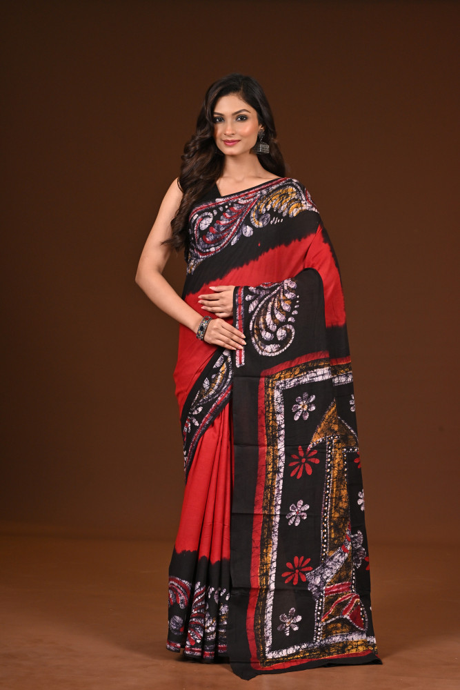 PURE COTTON HAND MALMAL SAREE