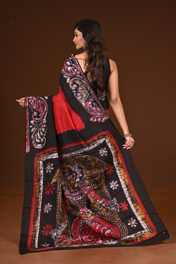 PURE COTTON HAND MALMAL SAREE