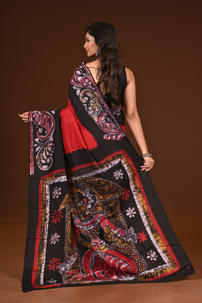 PURE COTTON HAND MALMAL SAREE