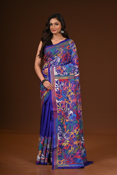 PURE SILK KANTHA SAREE