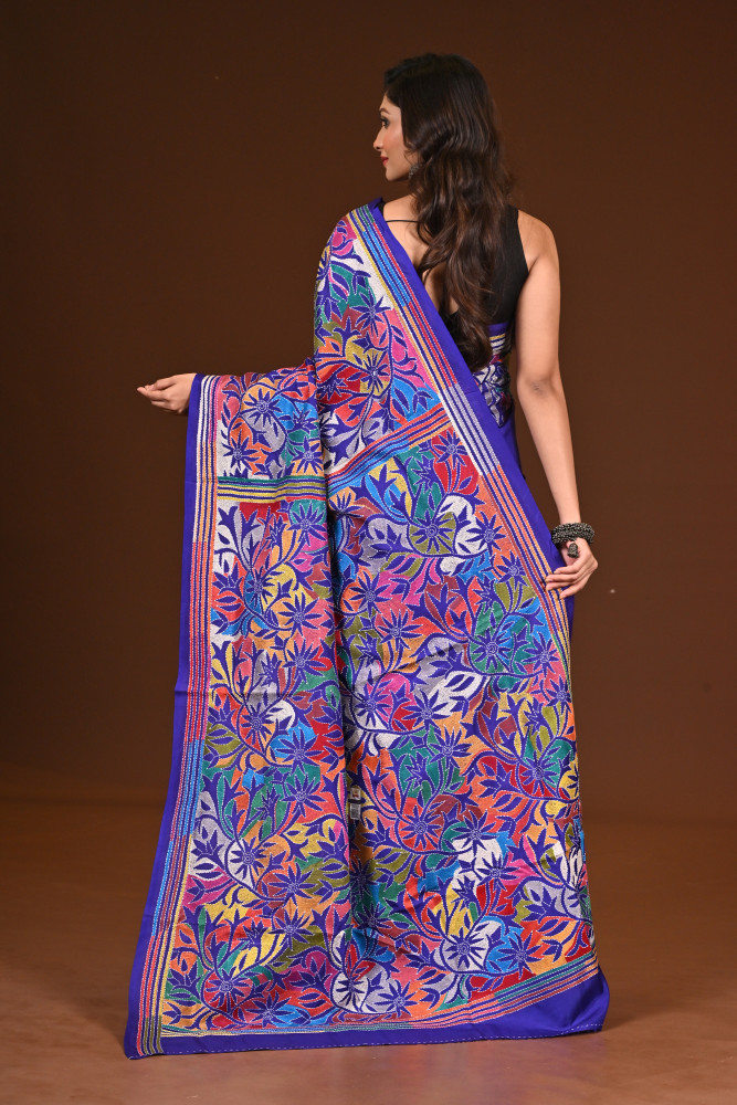 PURE SILK KANTHA SAREE