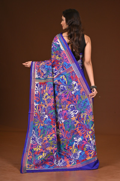 PURE SILK KANTHA SAREE