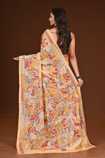 PURE SILK KANTHA SAREE