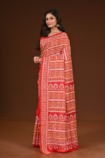 PURE SILK KANTHA SAREE
