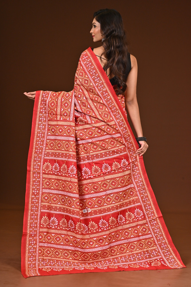 PURE SILK KANTHA SAREE