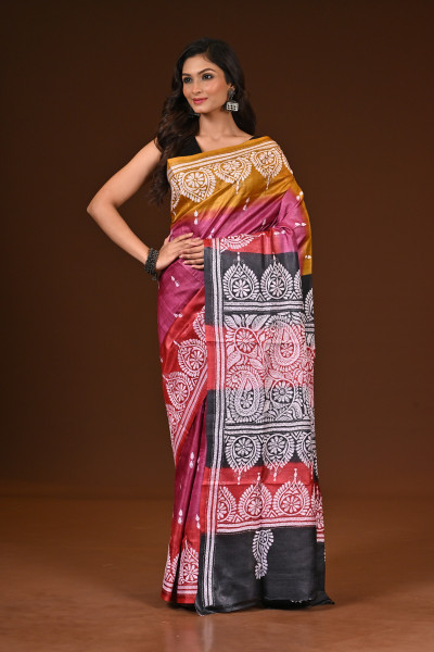 PURE SILK KANTHA SAREE