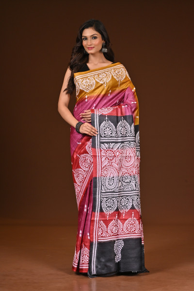 PURE SILK KANTHA SAREE