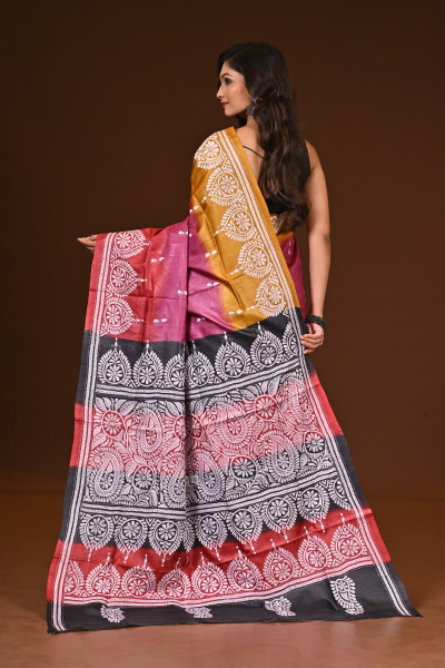 PURE SILK KANTHA SAREE