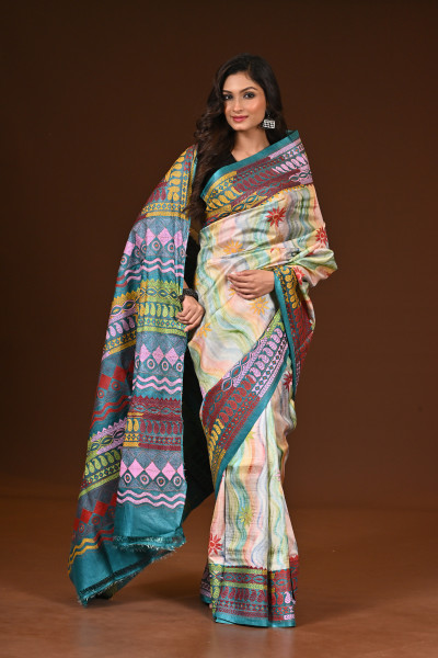 PURE SILK KANTHA SAREE