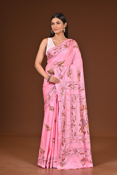 BELENDED SILK KANTHA SAREE