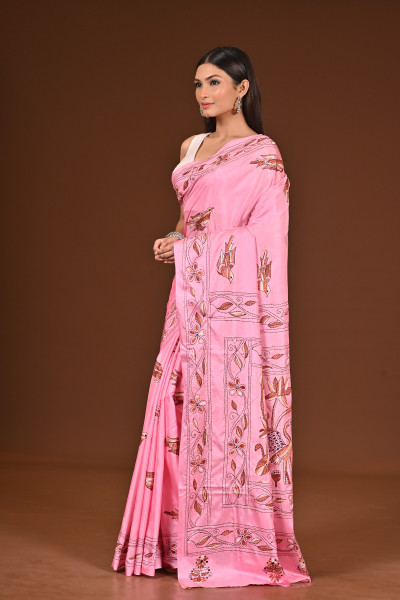 BELENDED SILK KANTHA SAREE