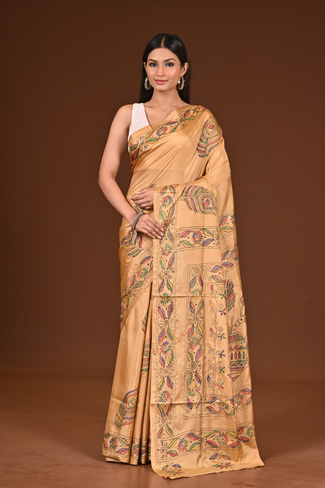 BELENDED SILK KANTHA SAREE