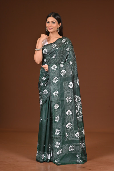 BELENDED SILK KANTHA SAREE