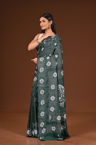 BELENDED SILK KANTHA SAREE