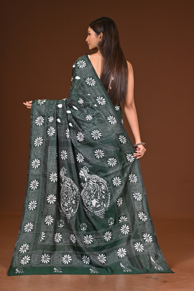 BELENDED SILK KANTHA SAREE