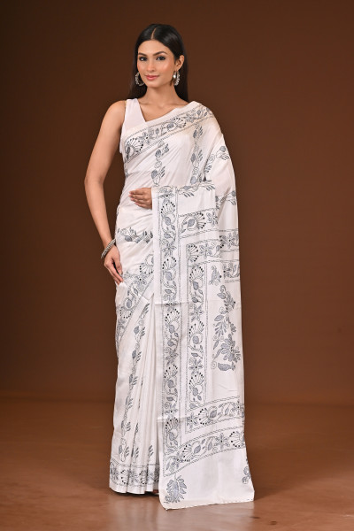 BELENDED SILK KANTHA SAREE