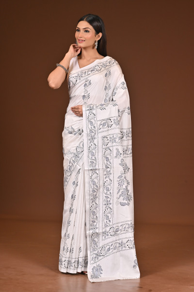 BELENDED SILK KANTHA SAREE