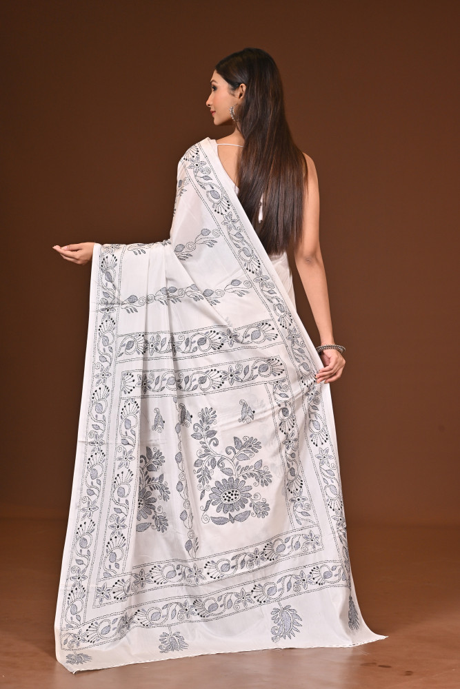 BELENDED SILK KANTHA SAREE