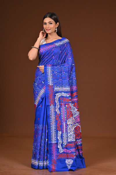 PURE  SILK KANTHA SAREE