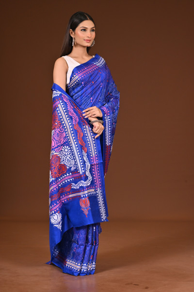 PURE  SILK KANTHA SAREE