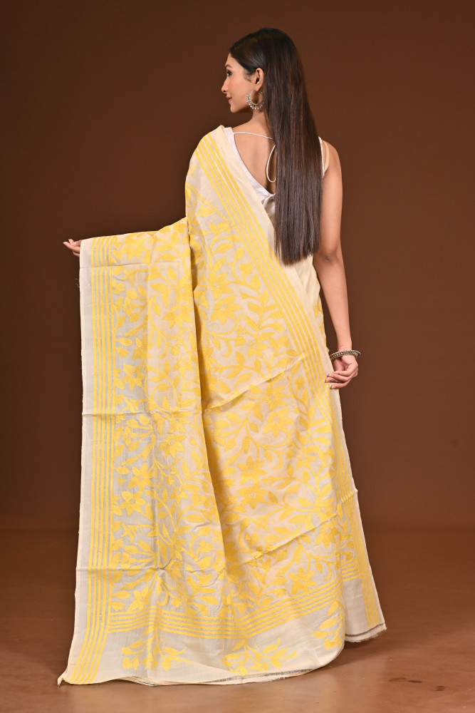 PURE  SILK KANTHA SAREE