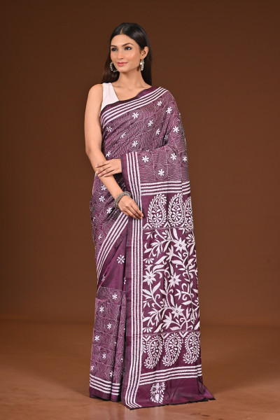 BELENDED SILK KANTHA SAREE