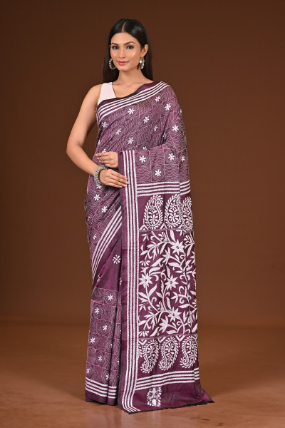 BELENDED SILK KANTHA SAREE