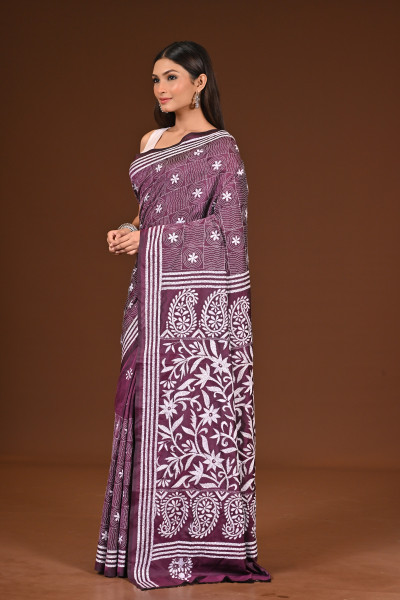 BELENDED SILK KANTHA SAREE