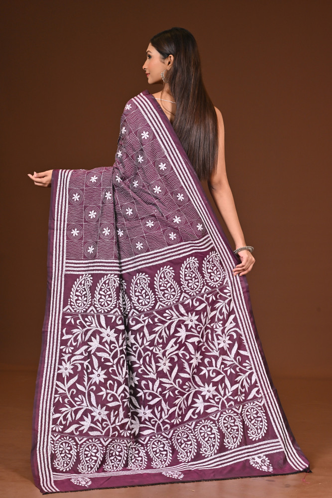 BELENDED SILK KANTHA SAREE
