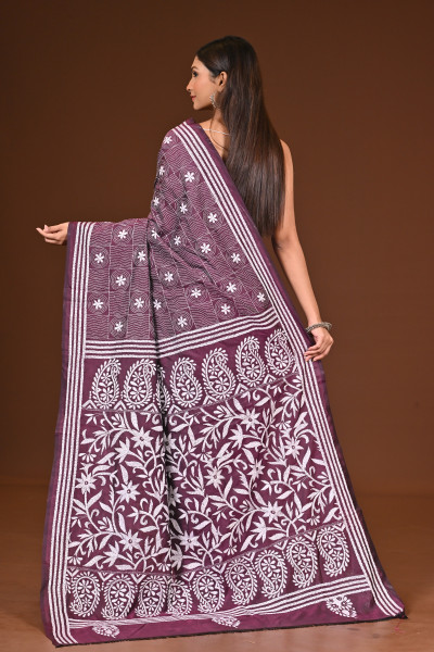 BELENDED SILK KANTHA SAREE