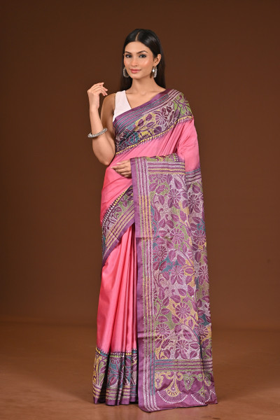 BELENDED SILK KANTHA SAREE
