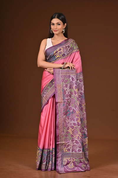 BELENDED SILK KANTHA SAREE