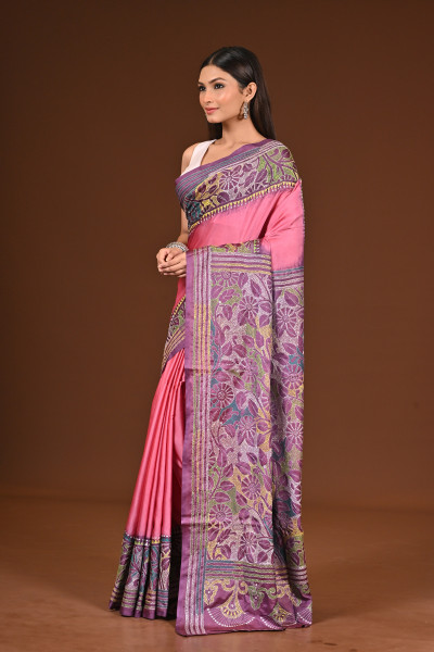 BELENDED SILK KANTHA SAREE