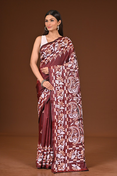 BELENDED SILK KANTHA SAREE