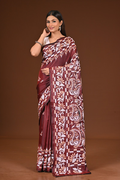 BELENDED SILK KANTHA SAREE
