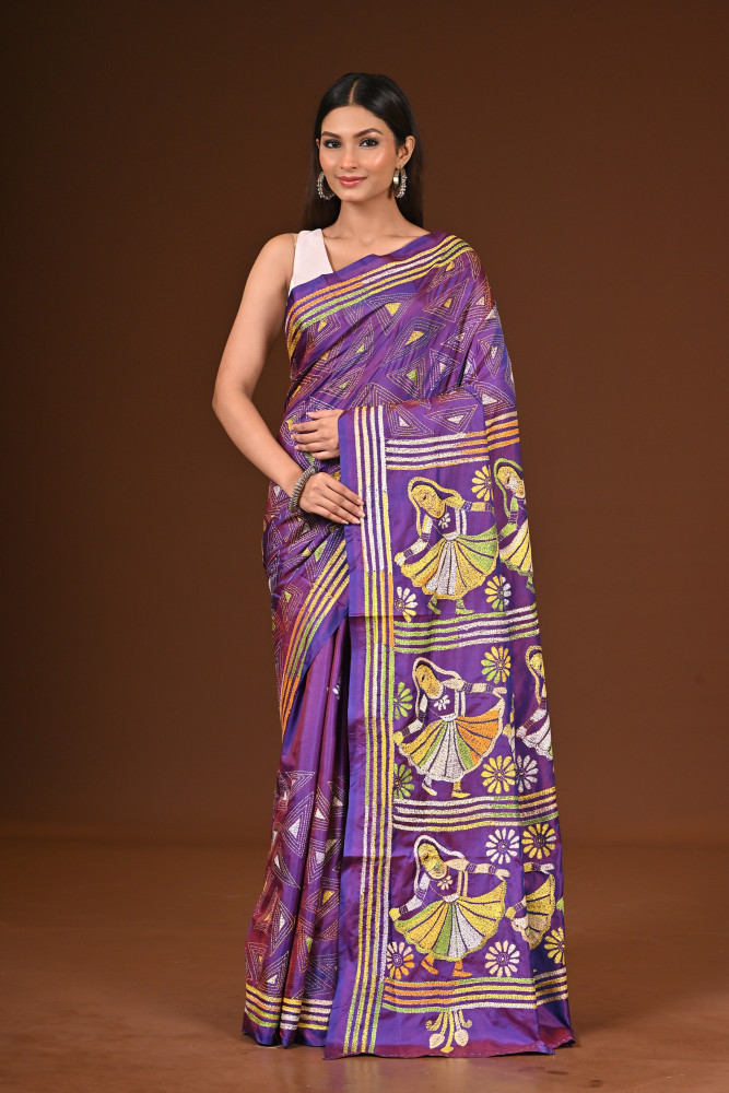BELENDED SILK KANTHA SAREE