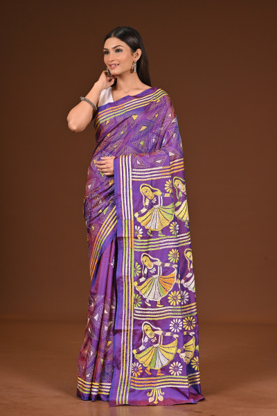 BELENDED SILK KANTHA SAREE