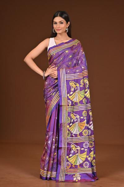 BELENDED SILK KANTHA SAREE