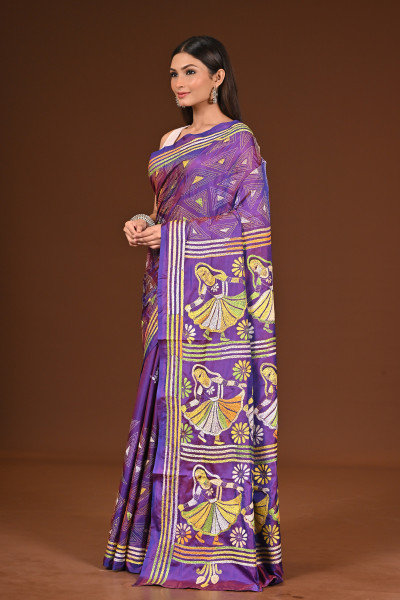 BELENDED SILK KANTHA SAREE