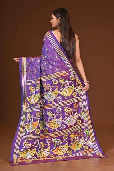 BELENDED SILK KANTHA SAREE