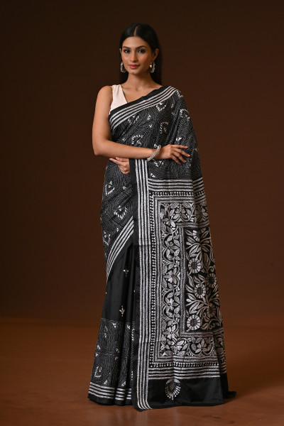 BELENDED SILK KANTHA SAREE