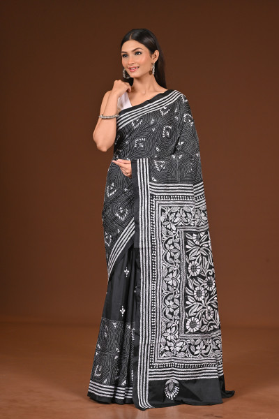 BELENDED SILK KANTHA SAREE