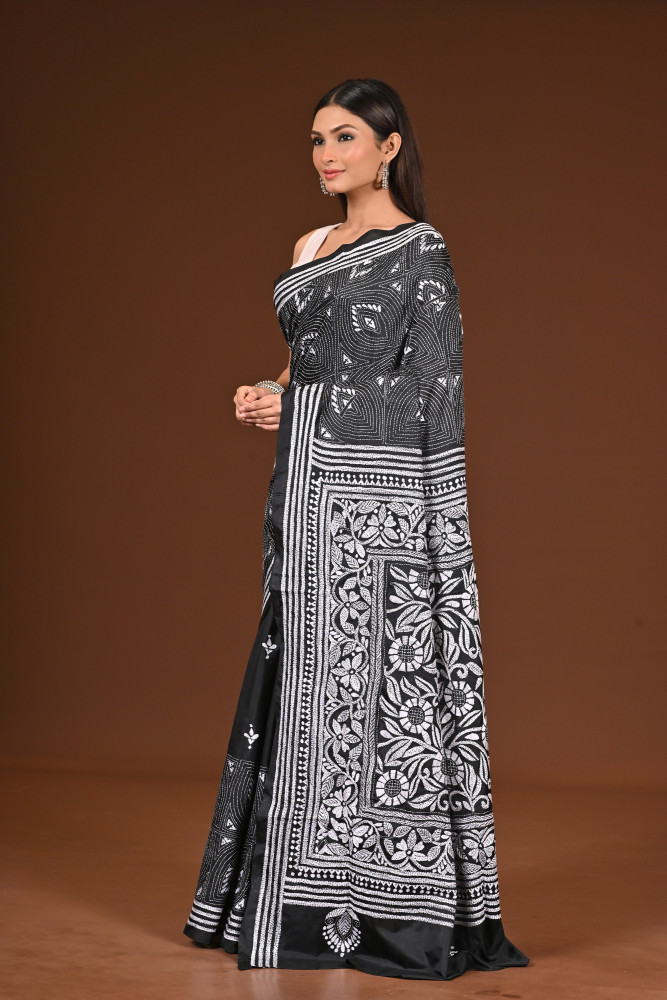BELENDED SILK KANTHA SAREE