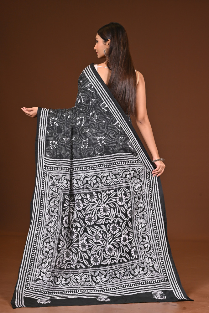 BELENDED SILK KANTHA SAREE