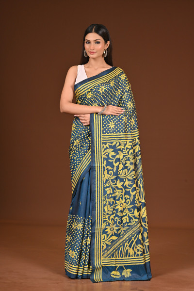 BELENDED SILK KANTHA SAREE