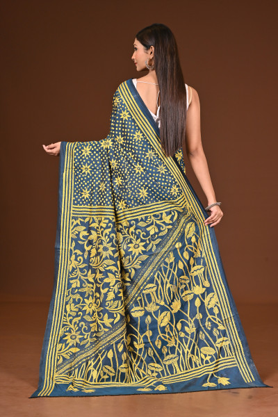 BELENDED SILK KANTHA SAREE