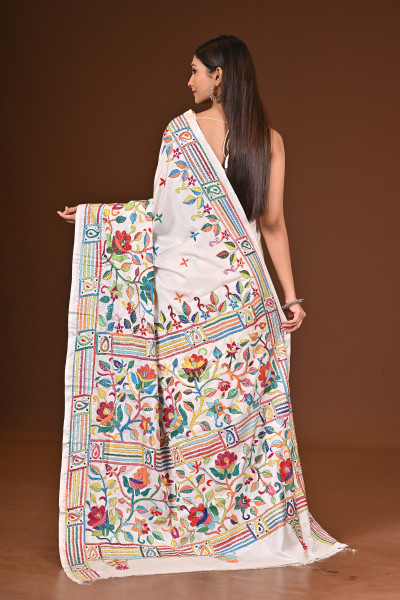 BELENDED SILK KANTHA SAREE